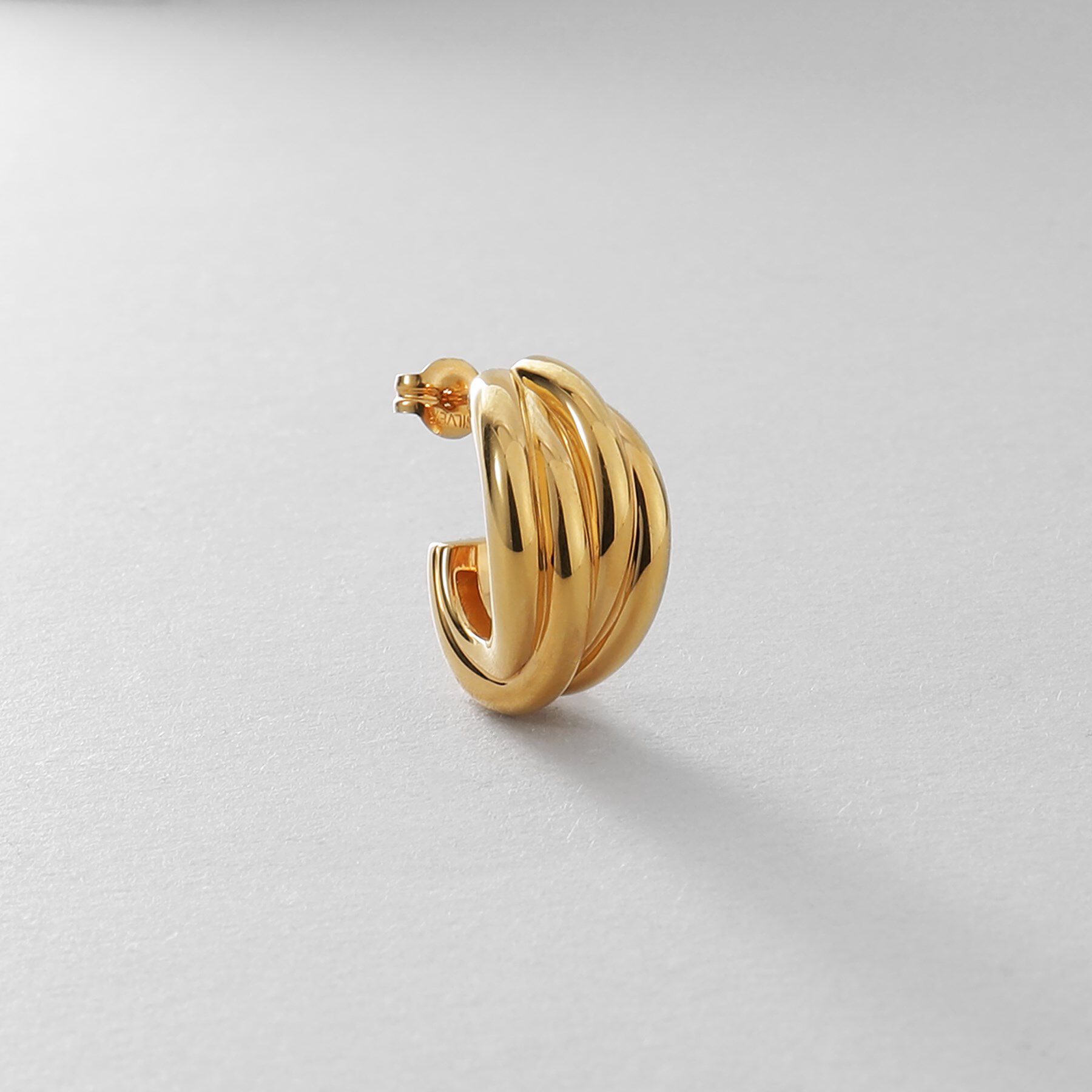 COCOSHNIK ONKITSCH「シルバー スモールフープ タングルドピアス GP」|ピアス|