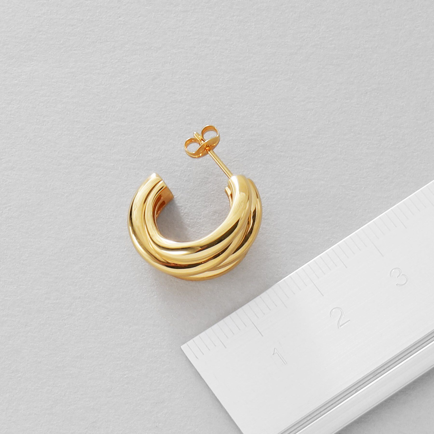 COCOSHNIK ONKITSCH「シルバー スモールフープ タングルドピアス GP」|ピアス|