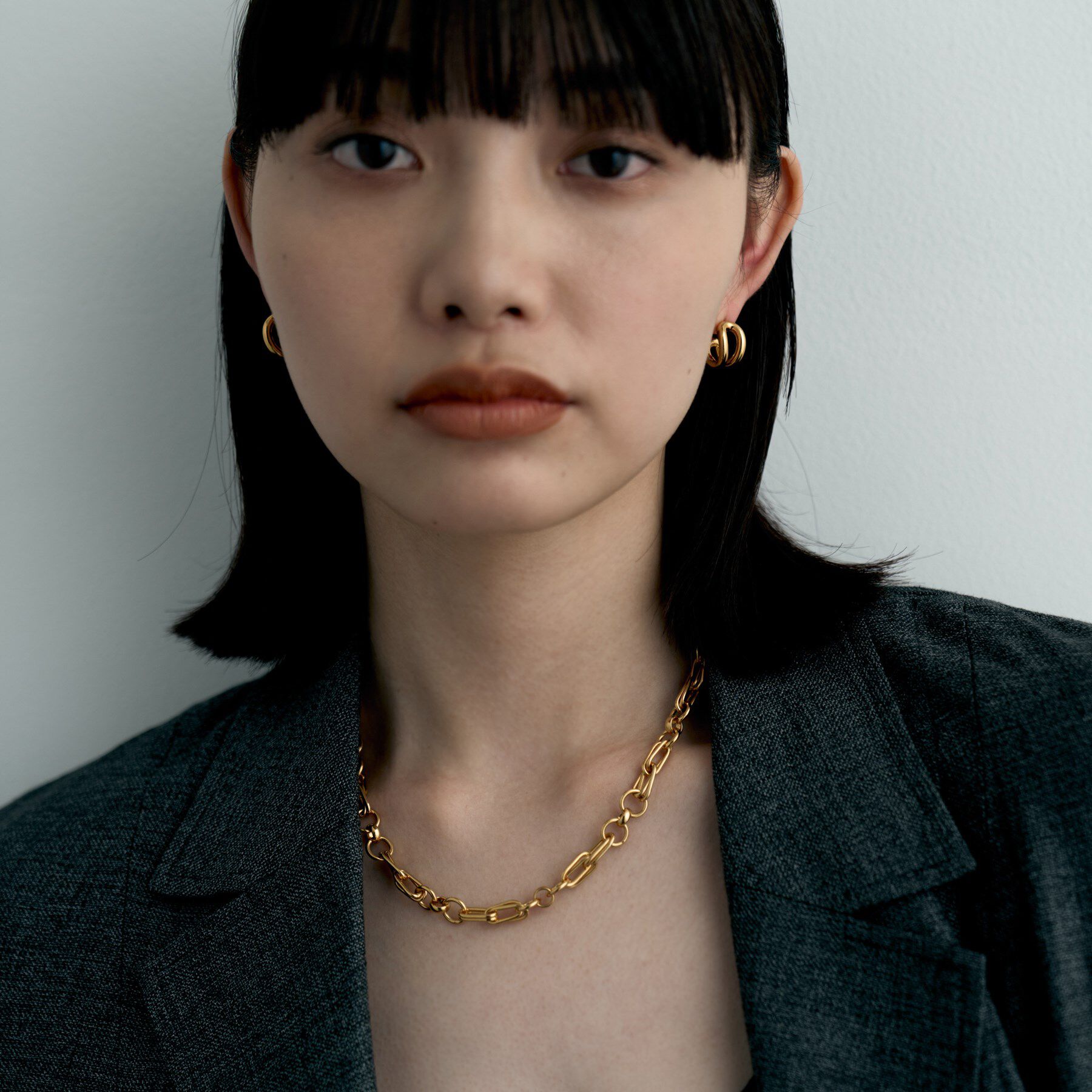 COCOSHNIK ONKITSCH「シルバー スモールフープ ニュアンスループピアス GP」|ピアス|