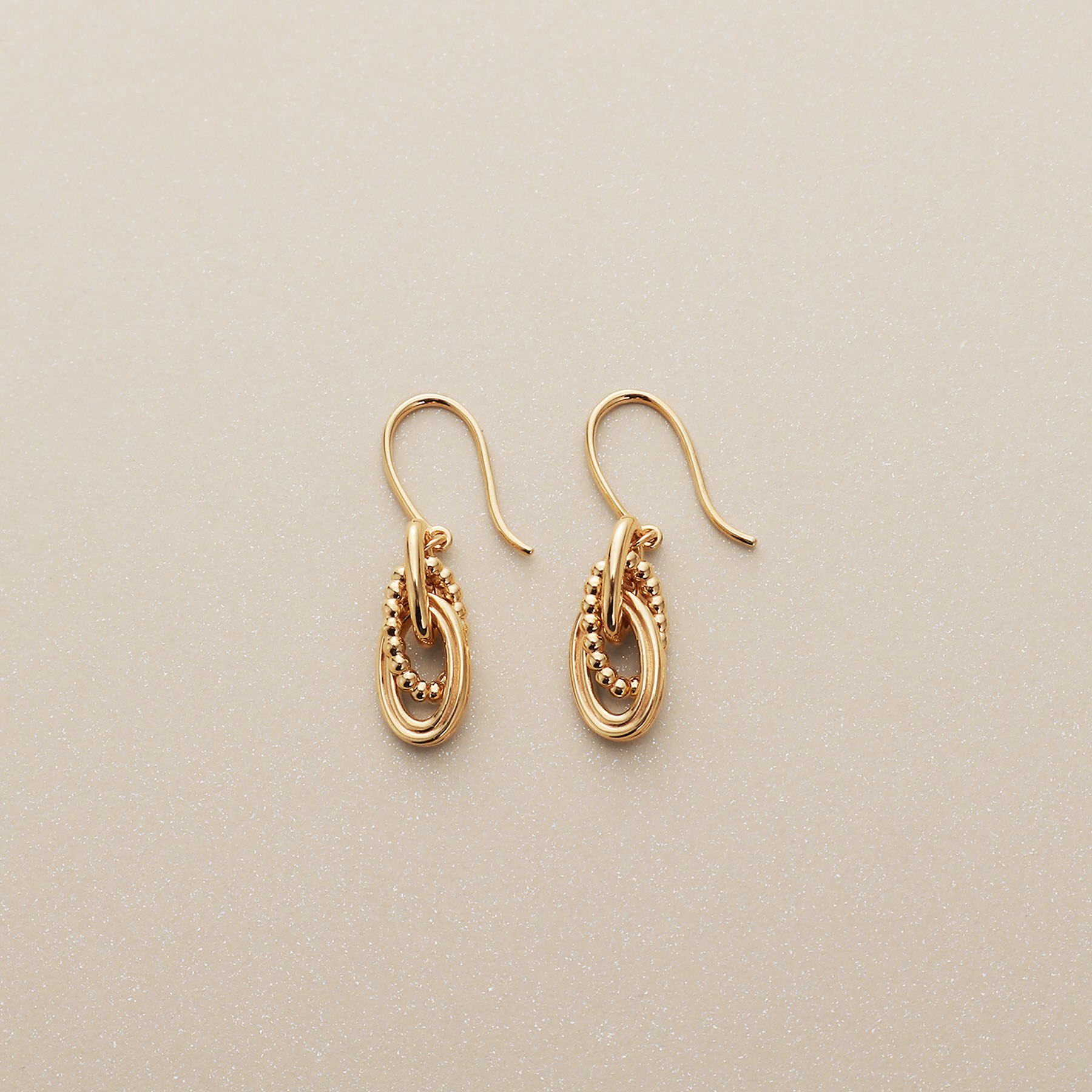 COCOSHNIK「K10ミックスチェーン フックピアス」|ピアス|