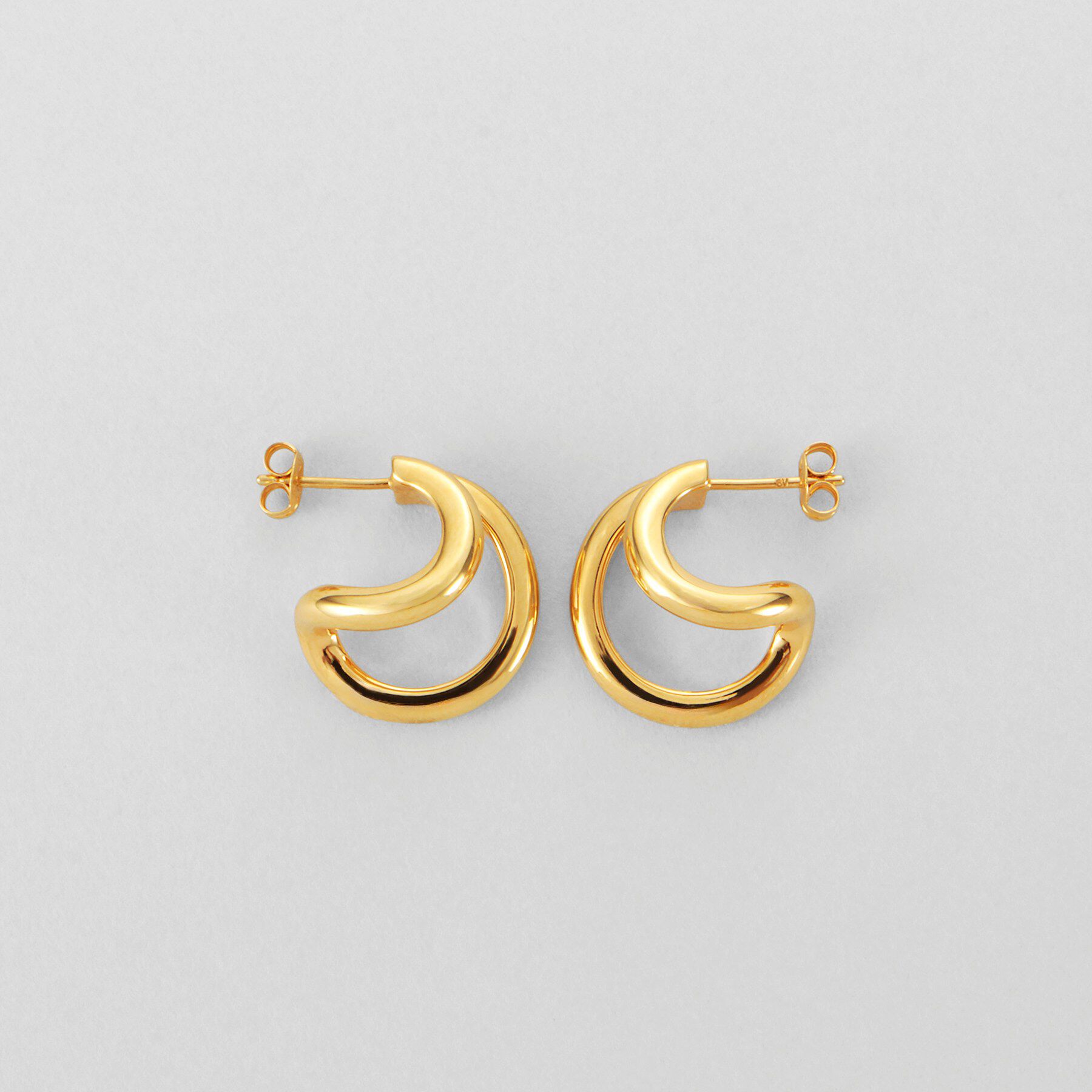 COCOSHNIK ONKITSCH「シルバー アシンメトリーフープピアス GP」|ピアス|