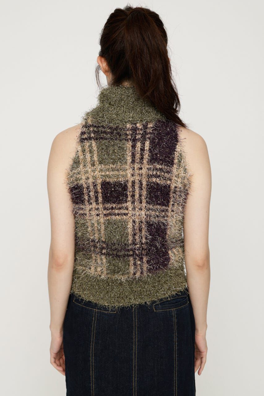 SLY「SHAGGY CHECK H／N ニット」|キャミソール|
