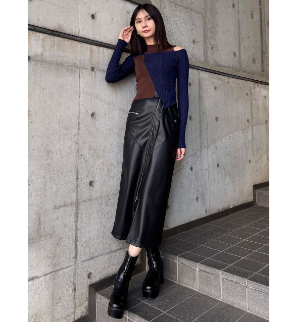 MURUA「2wayスタッズカバーブーツ」|ロングブーツ|
