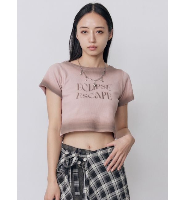 MURUA「シャドウクロップドTシャツ」|Tシャツ・カットソー|