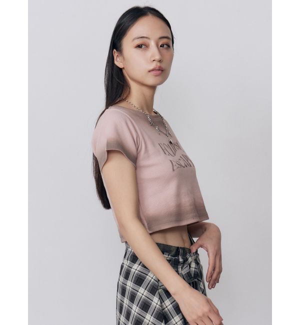 MURUA「シャドウクロップドTシャツ」|Tシャツ・カットソー|