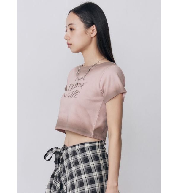 MURUA「シャドウクロップドTシャツ」|Tシャツ・カットソー|