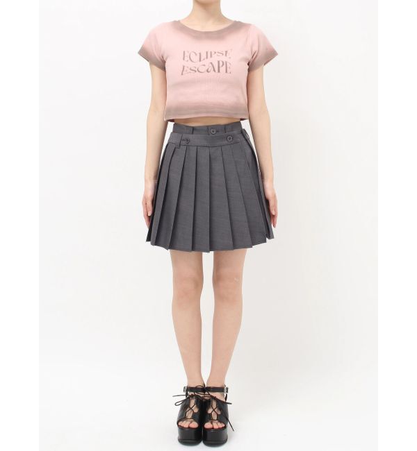 MURUA「シャドウクロップドTシャツ」|Tシャツ・カットソー|