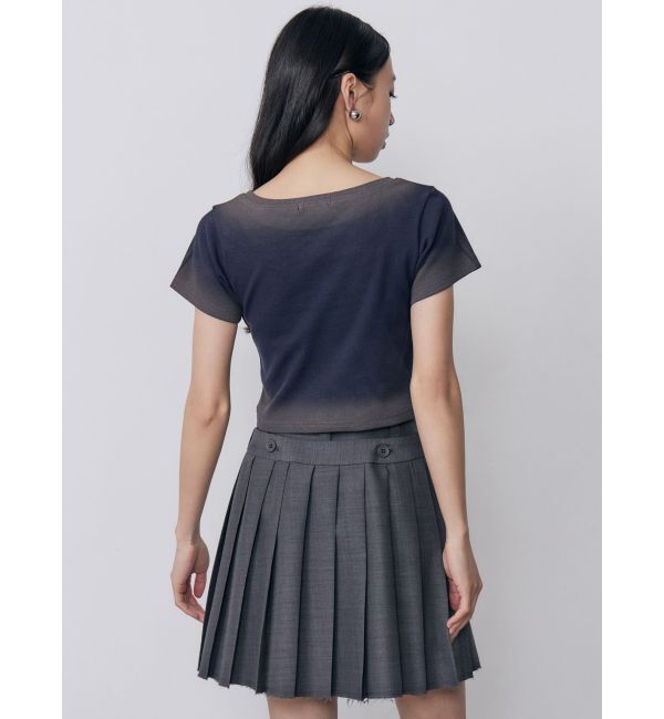 MURUA「シャドウクロップドTシャツ」|Tシャツ・カットソー|