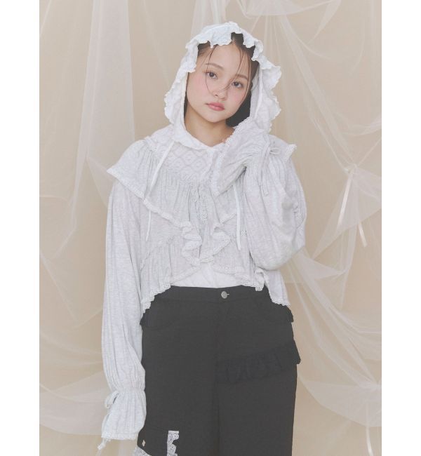merry jenny「フードレーストップス」|Tシャツ・カットソー|