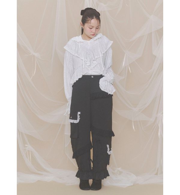 merry jenny「フードレーストップス」|Tシャツ・カットソー|