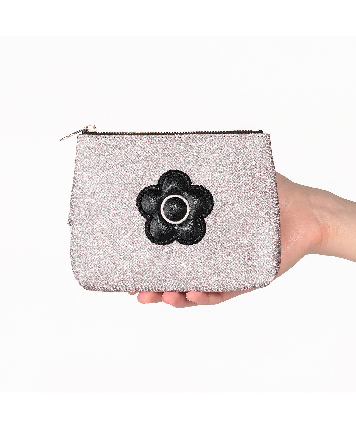 MARY QUANT「スパークル 舟型ティッシュケース」|ポーチ|シルバー