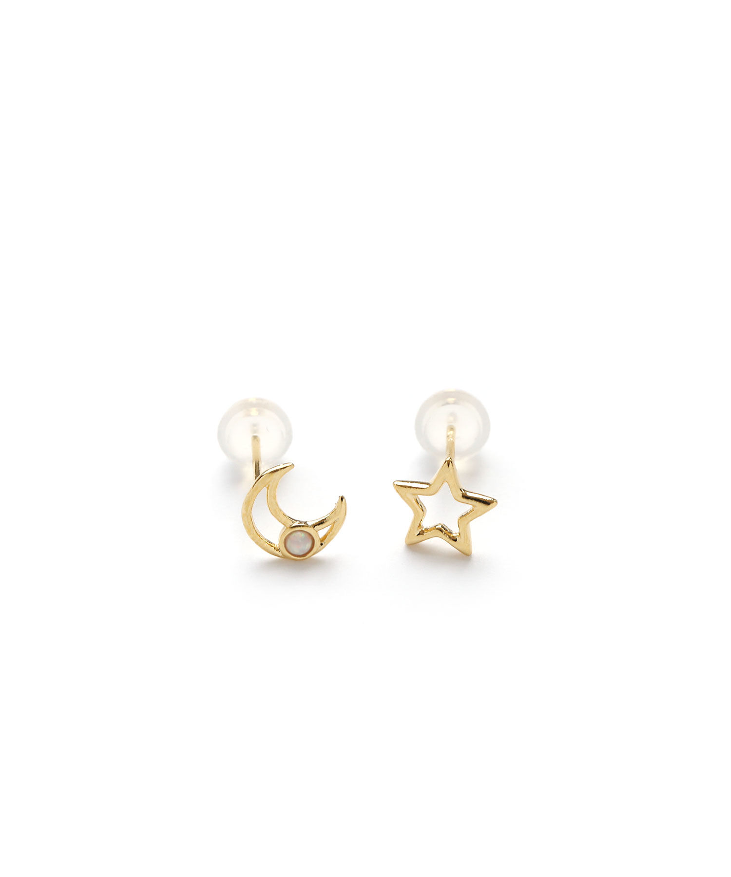 colleca la「[silver925]月と星のピアス〈金属アレルギー対応〉」|ピアス|