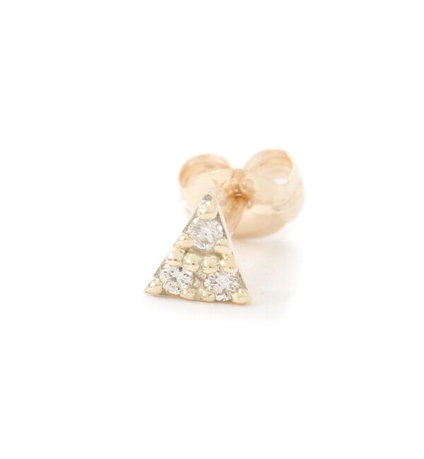 JUPITER「【K10】トライアングルダイヤモンドピアス/片耳」|ピアス|