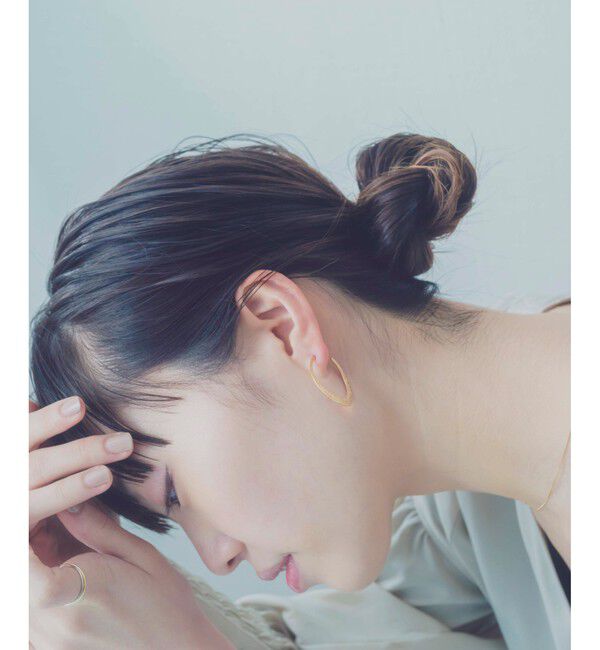 ete「クラフト オーバル ピアス」|ピアス|
