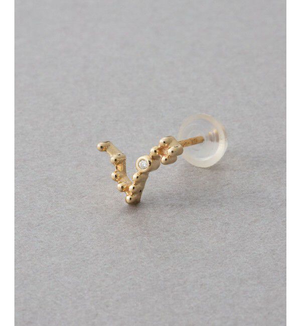 ete「[ゾディアック] K10YG ダイヤモンド ピアス /うお座」|ピアス|