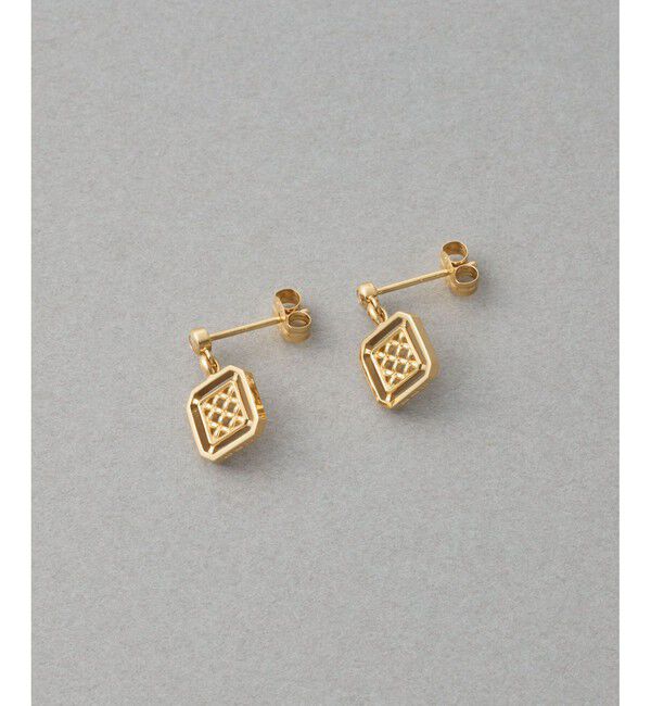 ete「[レースライン] K18YG ダイヤモンド ピアス」|ピアス|