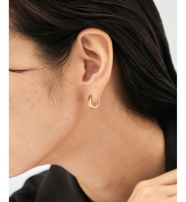 Jouete「ダブルライン ピアス コンビカラー」|ピアス|