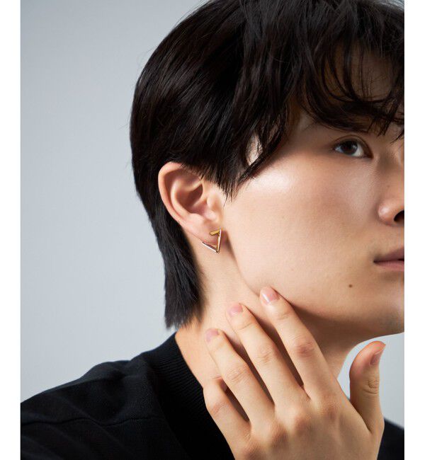 Jouete「[サークルピアス] トライアングル コンビカラー」|ピアス|