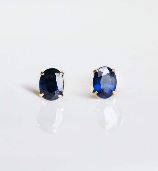  「カラーストーン ピアス | K10YG」|ピアス|9月 サファイア