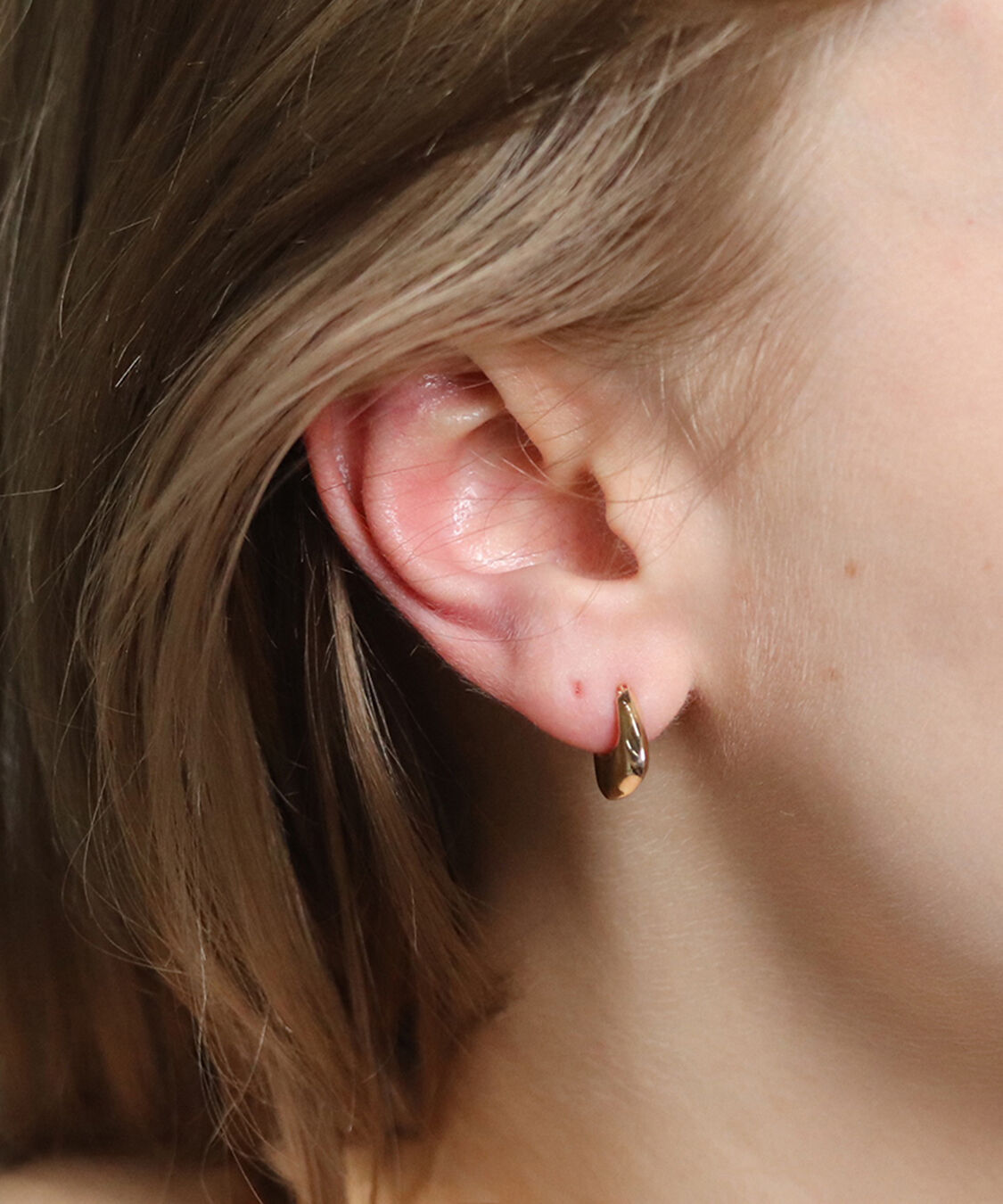  「ゴールド スナップ フープ ピアス S | K10YG」|ピアス|