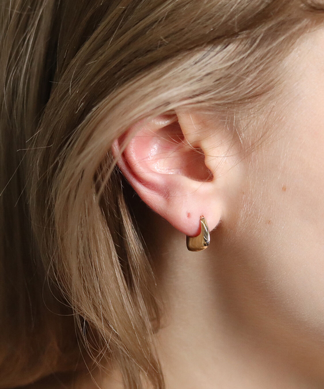  「ゴールド スナップ フープ ピアス S | K10YG」|ピアス|