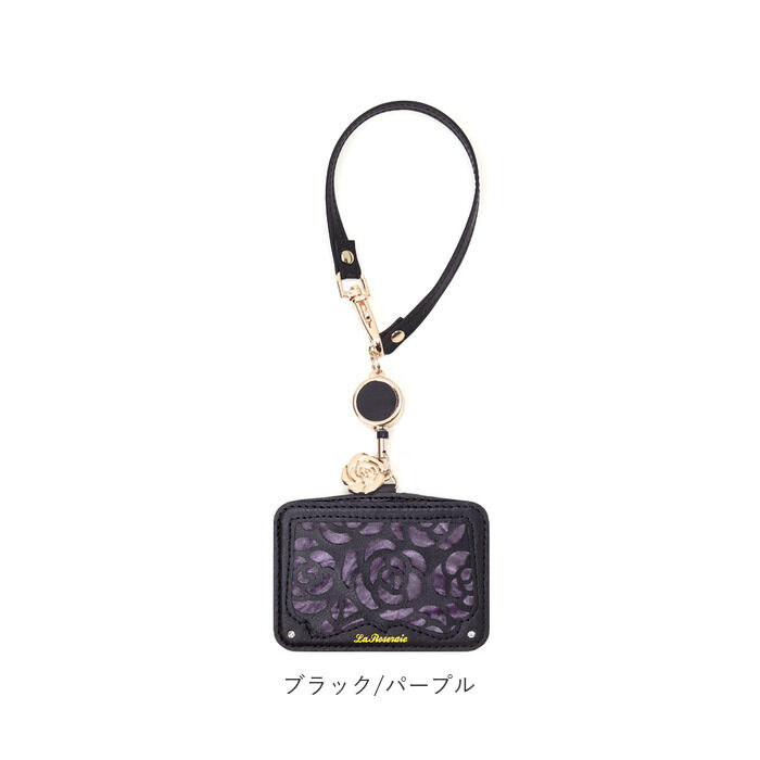 BACKYARD FAMILY「パスケース 定期入れ レディース 通販 薔薇 バラ リール付き カードケース カード入れ」|定期入れ|