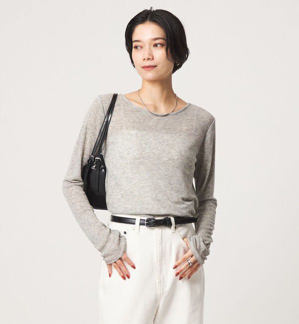 UNITED ARROWS green label relaxing「［size SHORTあり］テレコ クルーネック プルオーバー」|Tシャツ・カットソー|LT.GRAY