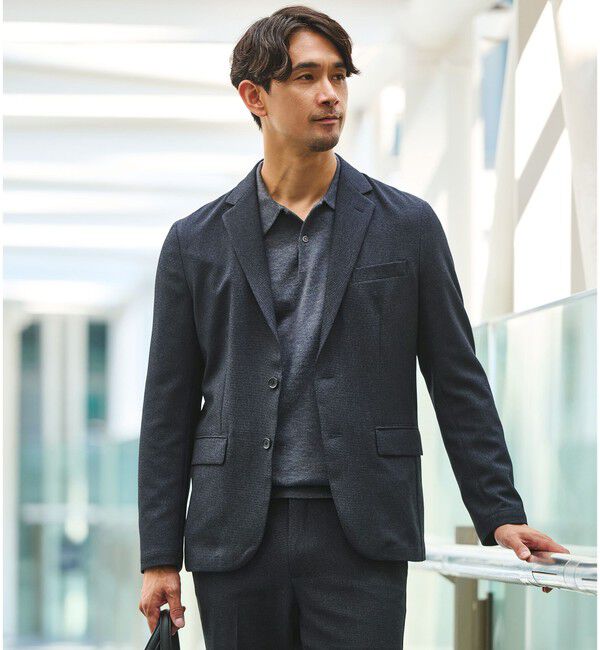 UNITED ARROWS green label relaxing「【WEB限定】JUST fit ミニチェック ナロー セットアップ ジャケット＆パンツ -ストレッチ-」|スーツ|