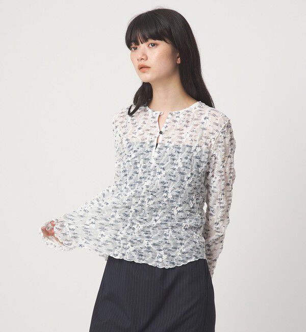 EMMEL REFINES「＜EMMEL REFINES＞EM コバナレース 2WAY プルオーバー」|Tシャツ・カットソー|WHITE