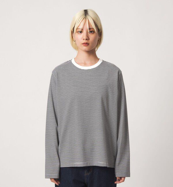 BEAUTY&YOUTH UNITED ARROWS「ソリッド＆ボーダー ロングスリーブ Tシャツ」|Tシャツ・カットソー|