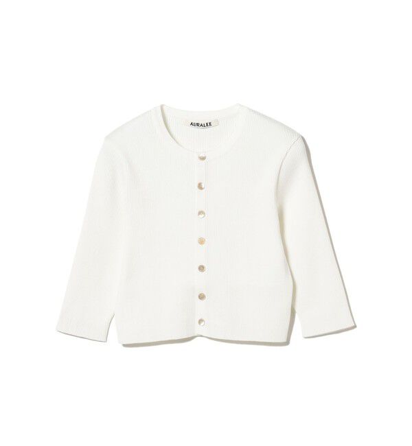 BEAMS SELECTION for WOMEN「AURALEE / GIZA HIGH GAUGE RIB KNIT SHORT CARDIGAN」|ニット・セーター|