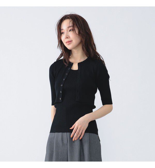 BEAMS SELECTION for WOMEN「AURALEE / GIZA HIGH GAUGE RIB KNIT SHORT CARDIGAN」|ニット・セーター|