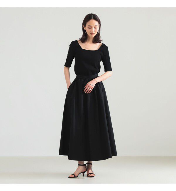BEAMS SELECTION for WOMEN「【別注】スタイリスト佐藤佳菜子 &times; SLOANE / スクエアネック リブ Tシャツ」|Tシャツ・カットソー|