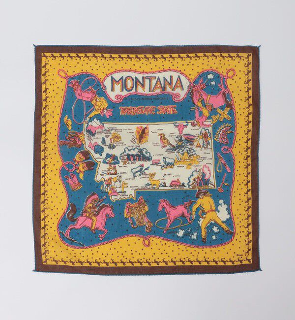 SHIPS「BINDU: PRINT BANDANA 26AW」|バンダナ・スカーフ|オレンジ