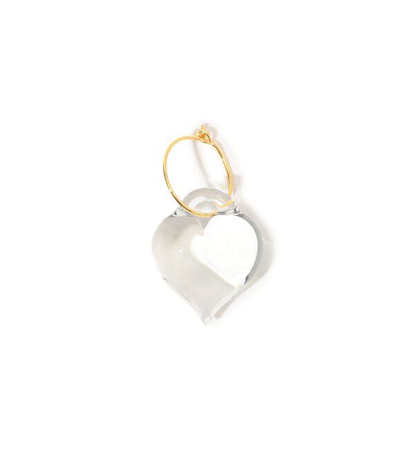TOMORROWLAND GOODS「LEVENS JEWELS HEART HOOP 片耳ピアス」|ピアス|11 クリア
