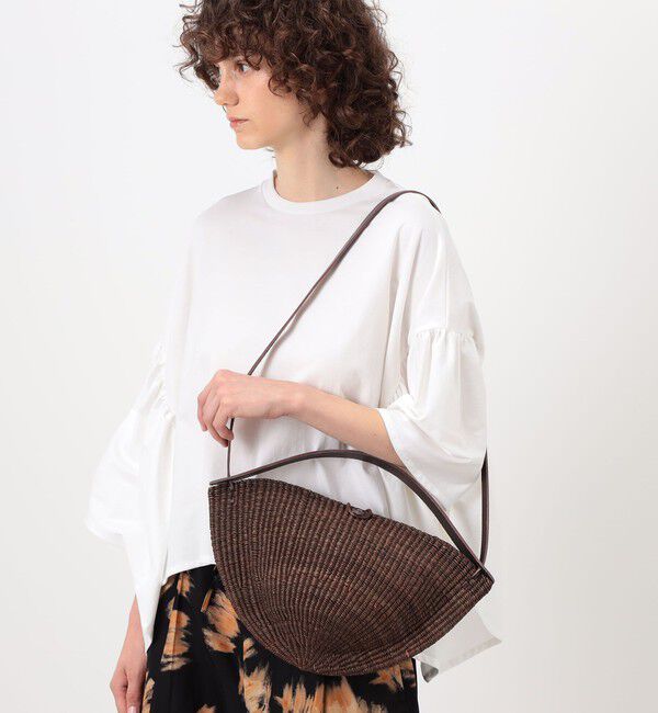TOMORROWLAND GOODS「INES BRESSAND MEDIUM WALNUT ショルダーバッグ」|かごバッグ|