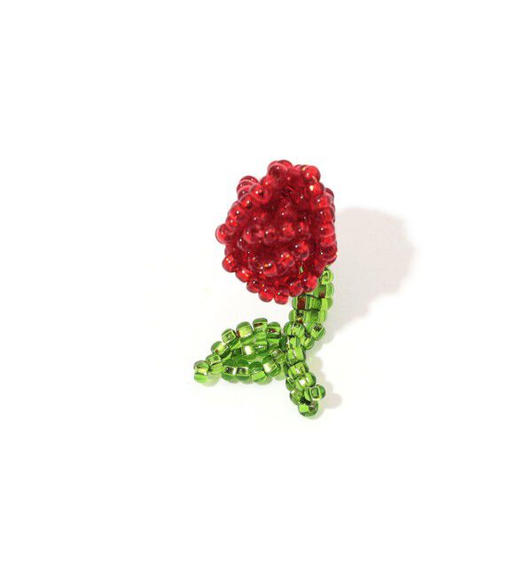 TOMORROWLAND GOODS「Pura Utz Rose Daisy Ear Stick 片耳ピアス」|ピアス|36 レッド系