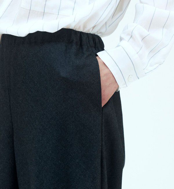 GALERIE VIE「【WEB先行予約】ライトフラノストレッチ イージーワイドパンツ」|その他|