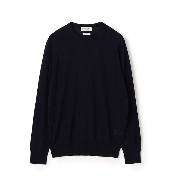 TOMORROWLAND MENS「TOMORROWLAND tricot スーパーファインメリノウール クルーネックニット S-WOOL」|ニット・セーター|69 ネイビー
