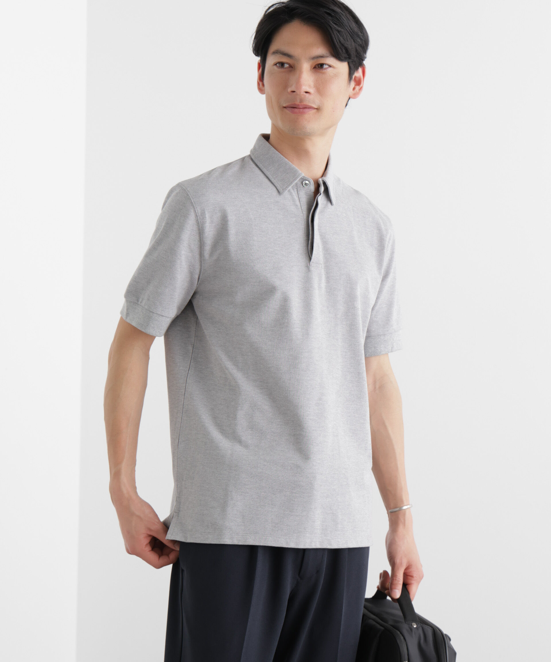 NANO universe「Anti Soaked(R) 汗染み防止 比翼ポロシャツ」|Tシャツ・カットソー|