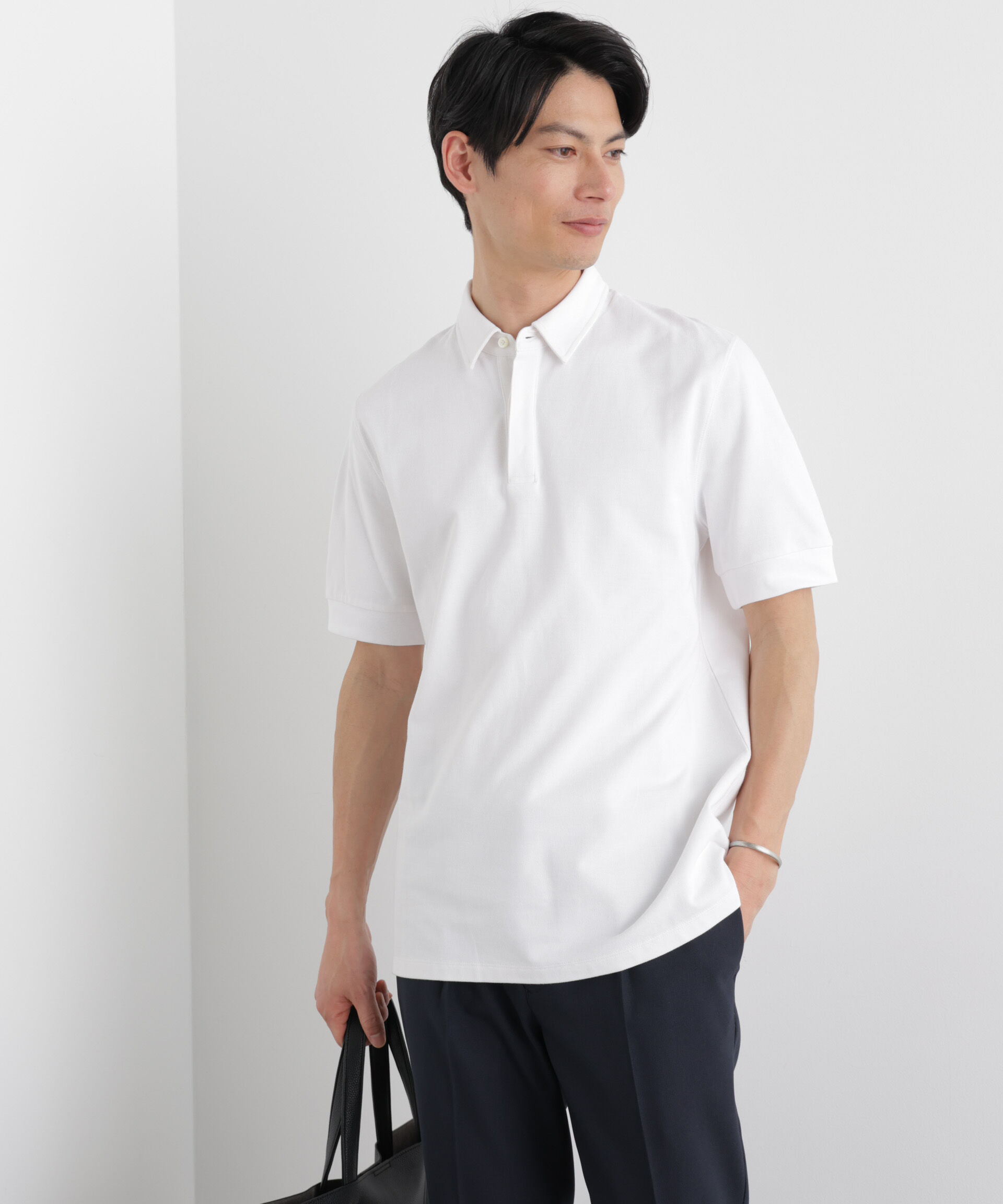 NANO universe「Anti Soaked(R) 汗染み防止 比翼ポロシャツ」|Tシャツ・カットソー|