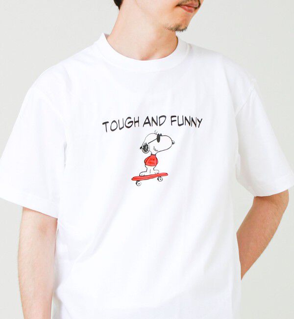 GLOSTER「PEANUTS&times;BEEFY-T クルーネックTシャツ」|Tシャツ・カットソー|ホワイト系その他