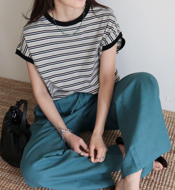 fredy emue「【GEVACO/ゲバコ】クルーネックフレンチスリーブTシャツ」|Tシャツ・カットソー|