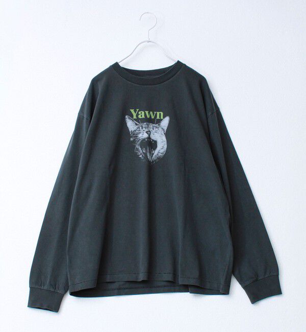GLOSTER「【WEB限定】【人気シリーズ】【DOG&CAT】犬猫ピグメントロンT」|Tシャツ・カットソー|ブラック系その他