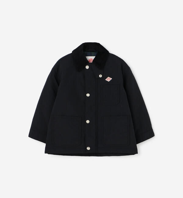 DANTON「DANTON | キッズ 中綿 ナイロン カバーオールジャケット」|その他|BLACK