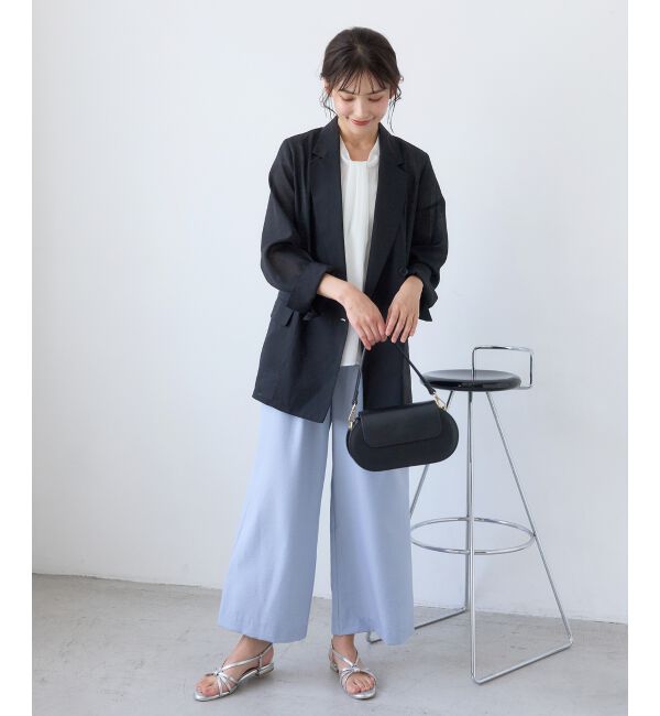  「【洗える】リネンライクテーラードジャケット」|その他|