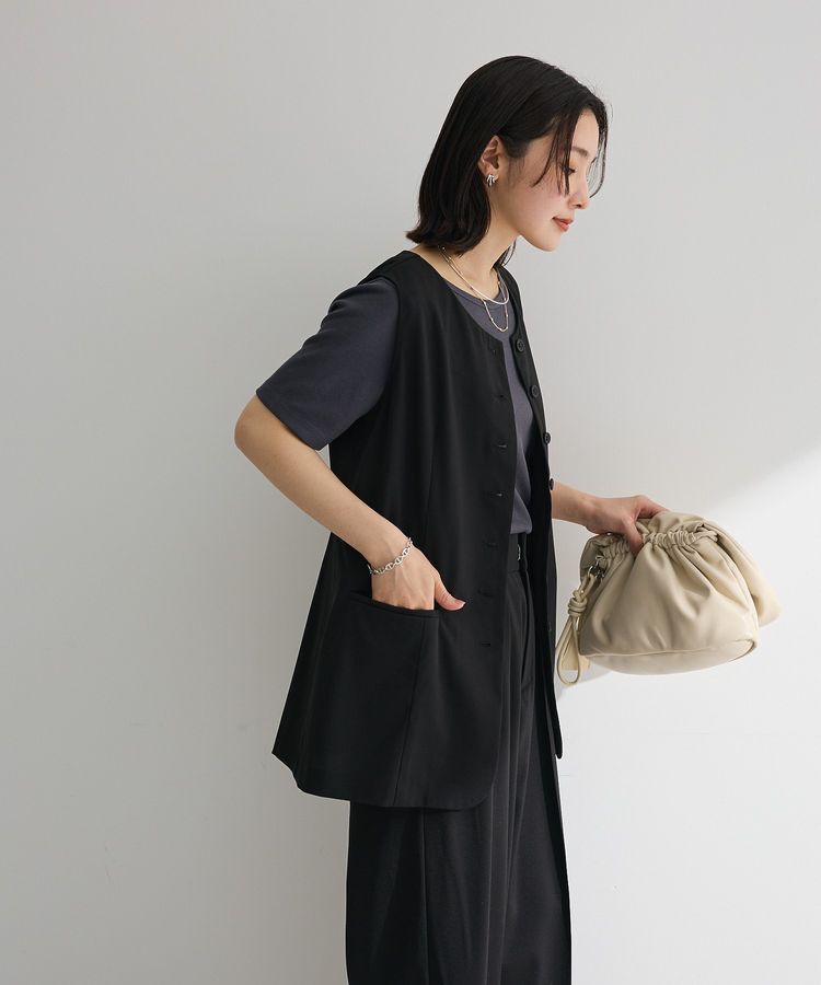 Green Parks「クルーネック多釦ジレ」|その他|