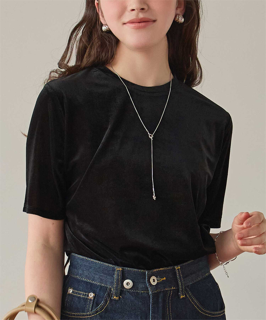 titivate「シアーベロア半袖Tシャツ」|Tシャツ・カットソー|