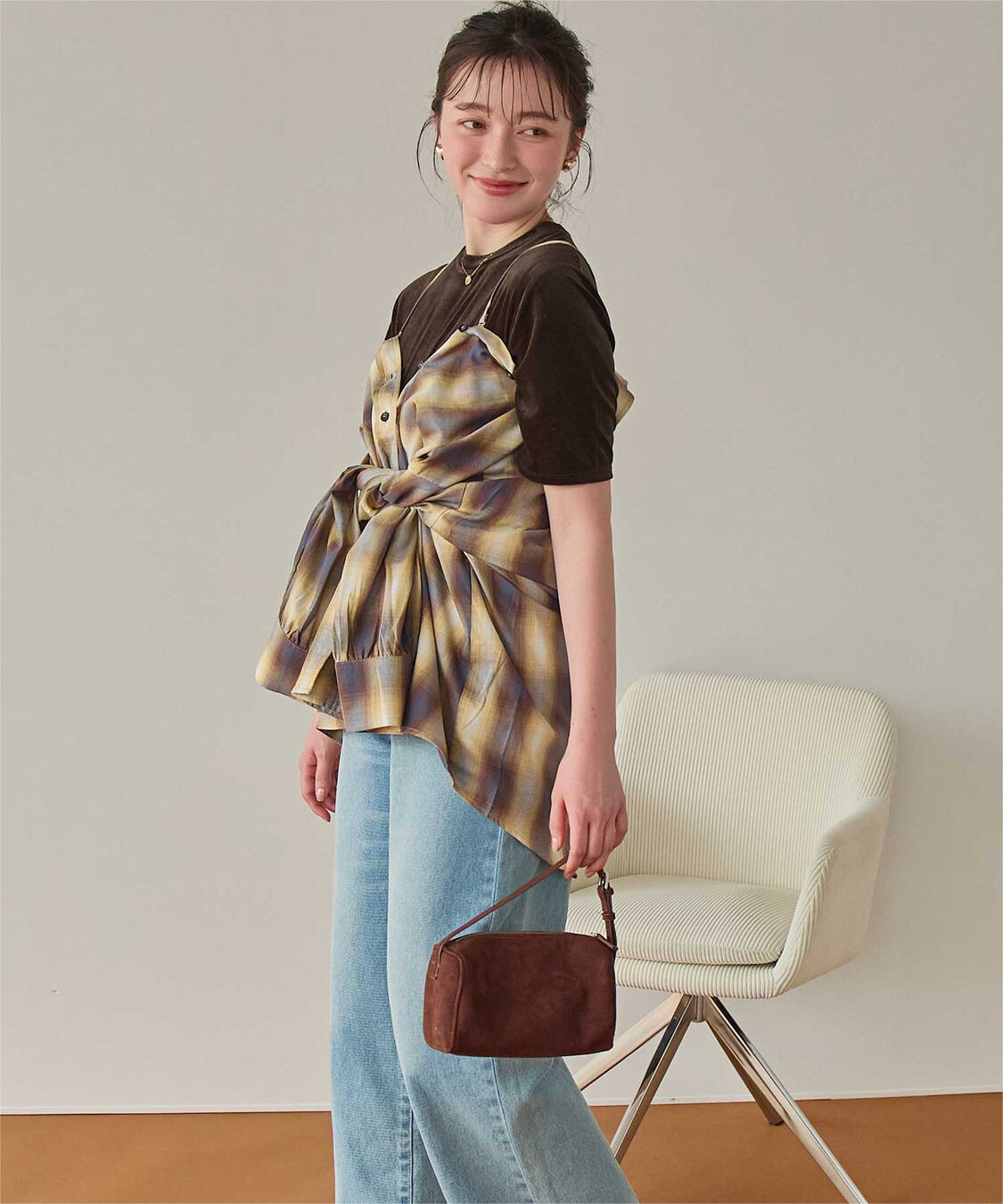 titivate「シアーベロア半袖Tシャツ」|Tシャツ・カットソー|