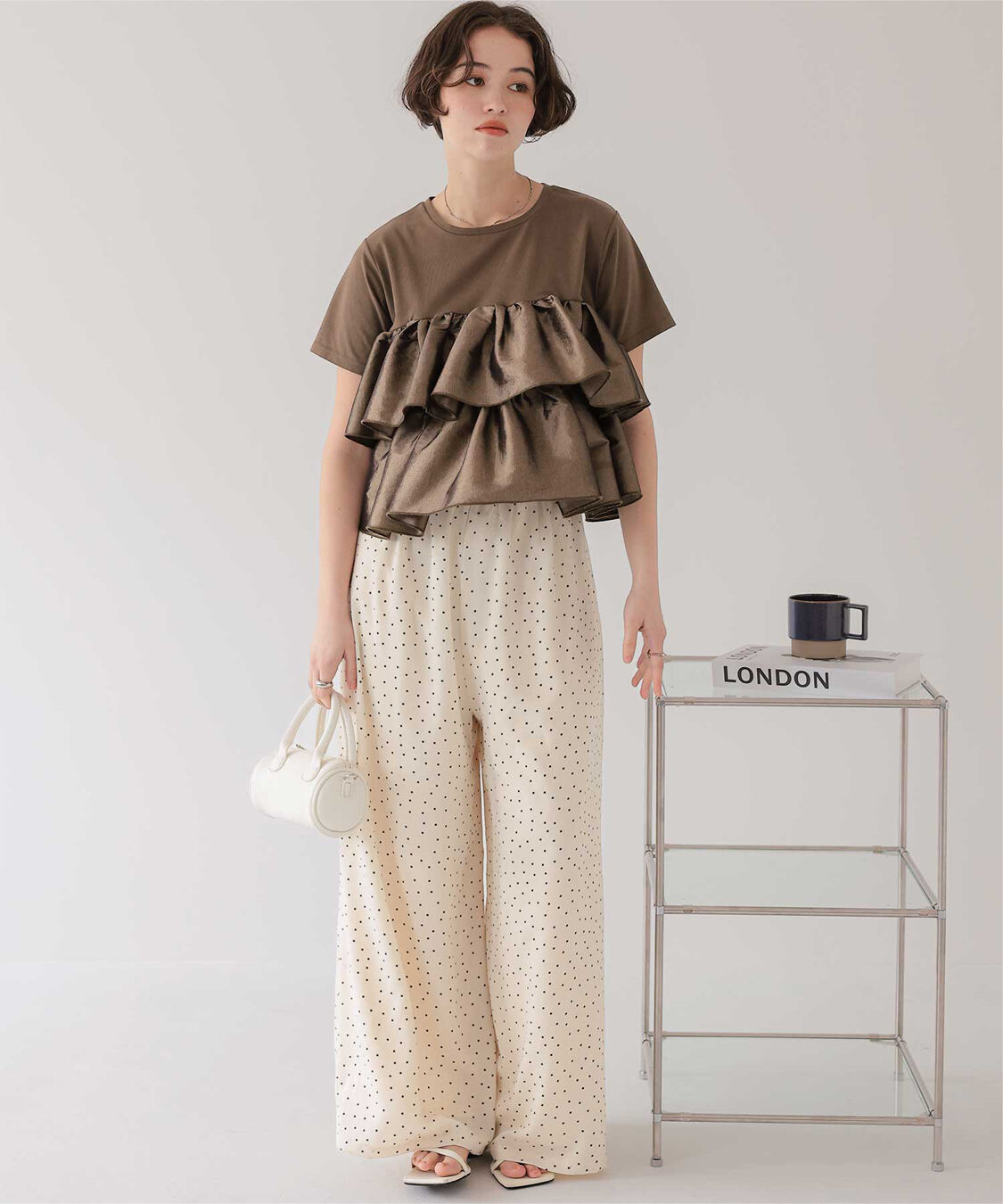 titivate「シャイニーティアードフリルトップス」|Tシャツ・カットソー|